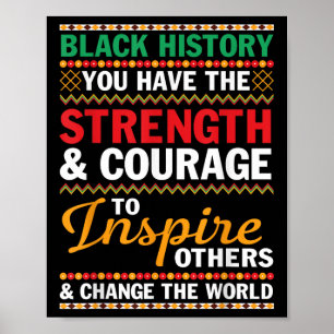 Poster Histoire noire Force Courage Inspirer les autres C