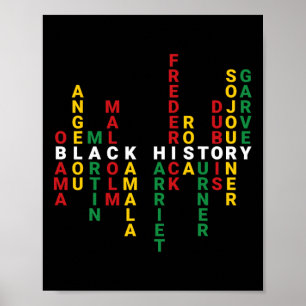Poster Histoire noire Inspirer les dirigeants noirs Amer