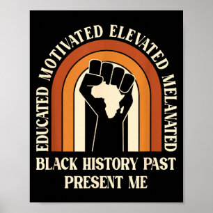Poster Histoire noire passé présent Moi fierté mélanée