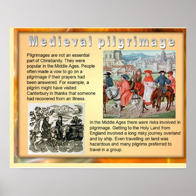 Poster Histoire, pèlerinage médiéval (Devant)