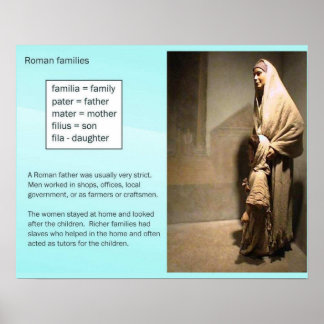 Poster Histoire, Rome Antique, Familles