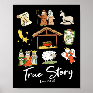 Poster Histoire vraie Nativité Noël Jésus Foi Bysed Ch
