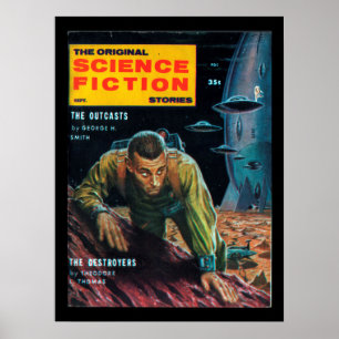 Poster Histoires de science-fiction - 1958.09_Pulp Art
