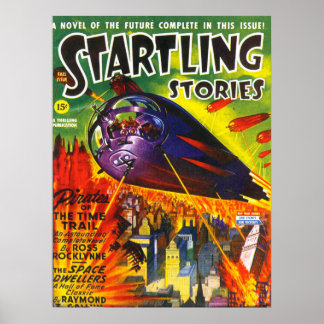 Poster HISTOIRES STARTLING Vintage Pulp Magazine Couvertu