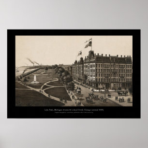 Poster Historic view of Grant Park, Chicago