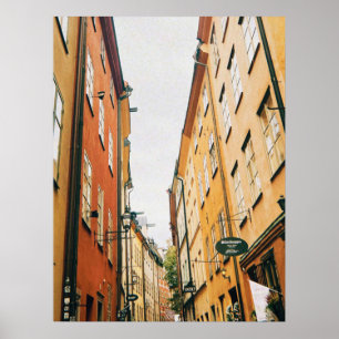 Poster Historique Gamla Stan, Vieille Ville de Stockholm