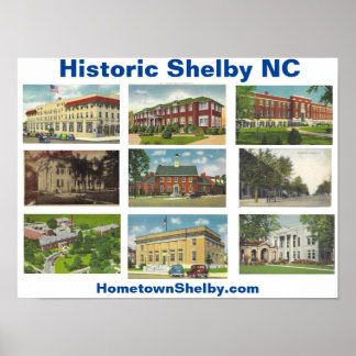 Poster historique Shelby NC