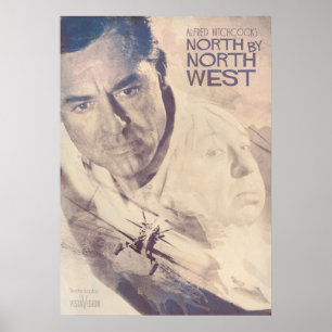 Poster Hitchcock Fine Art North By Northwest classic film