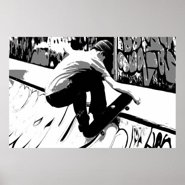 Poster Hitting the Ramp - Skateboarder (Devant)