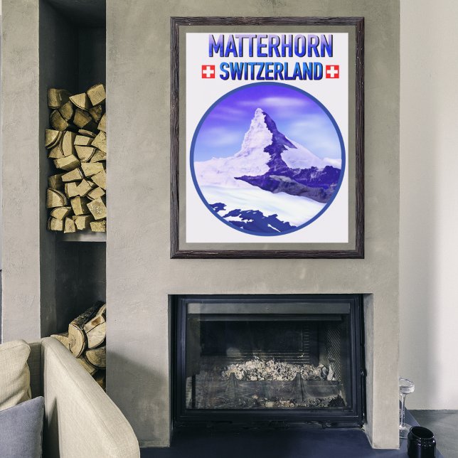 Poster Hiver À Matterhorn Suisse (Créateur téléchargé)