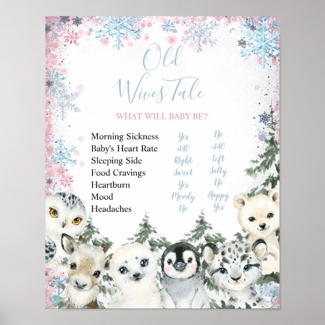 Poster Hiver Animal Artique Genre Révéler Vieille Femme C (Devant)