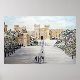 Poster Hiver au château de Windsor par Farida Greenfield