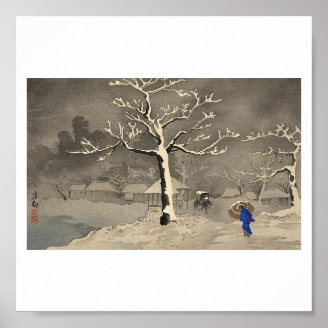 Poster Hiver au Japon vers 1915 (Devant)