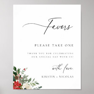 Poster Hiver Botanique Floral Mariage Favoriser