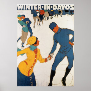 Poster Hiver dans Davos
