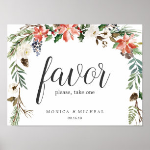 Poster Hiver mystique Symbole de faveur de mariage