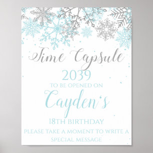 Poster Hiver ONE derland Temps Capsule Signal Bleu Argent