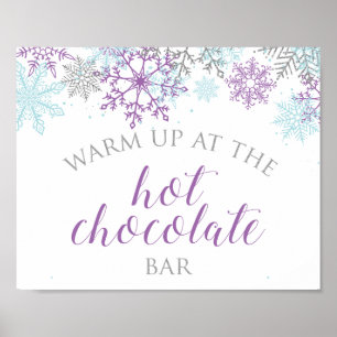 Poster Hiver Onederland Hot Chocolat Bar Purple