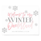 Hiver ONEderland Parties scintillant d'argent Affi