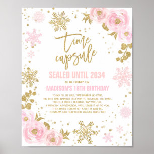 Poster Hiver ONEderland Temps Capsule rose et or