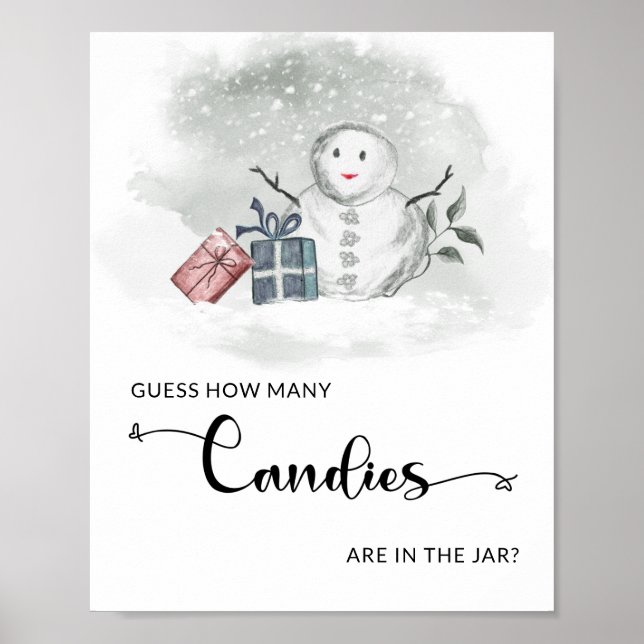 Poster Hiver sans sexe Devinez combien de bonbons (Devant)
