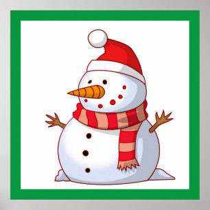 POSTER HIVER SNOWMAN