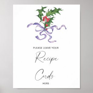 Poster Hiver - votre carte de recettes ici
