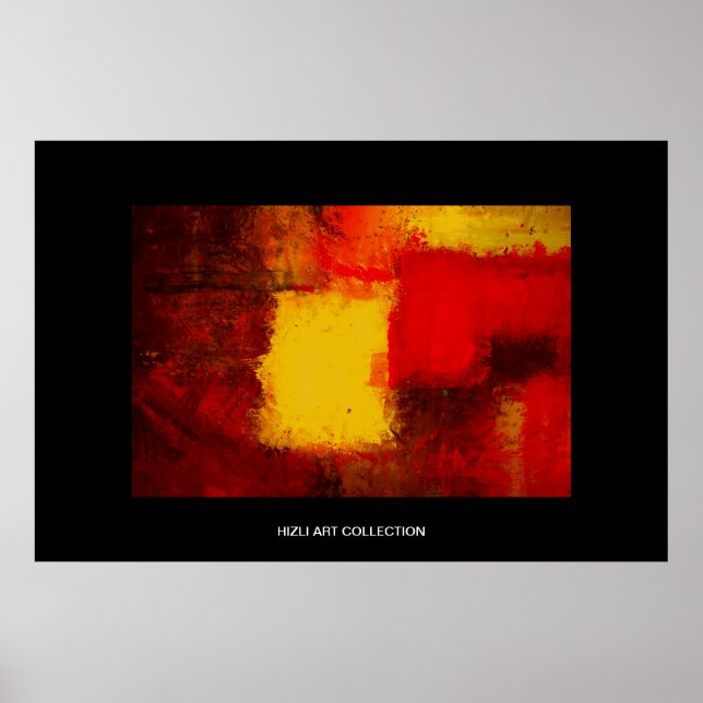 Poster Hizli Art Collection - Rouge Jaune Brown Abs moder (Devant)
