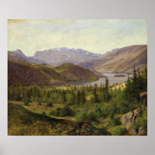Poster Hjelle dans Valders, Fjord de tuile, 1835