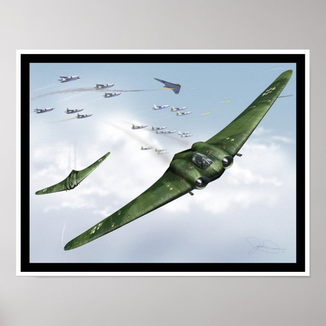 Poster Ho 229 Attaque ! (Devant)