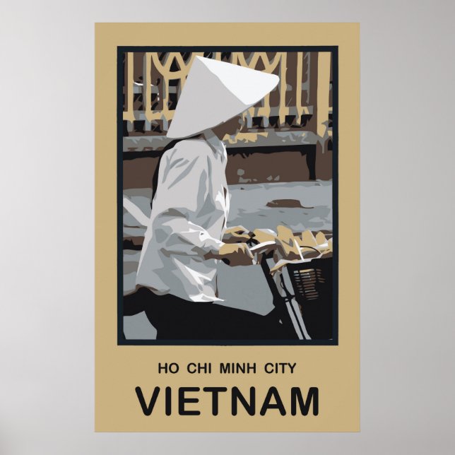Poster Ho Chi Minh Ville Vietnam (Devant)