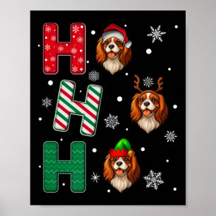 Poster Ho Ho Ho Cavalier King Charles Spaniel Chien Père 