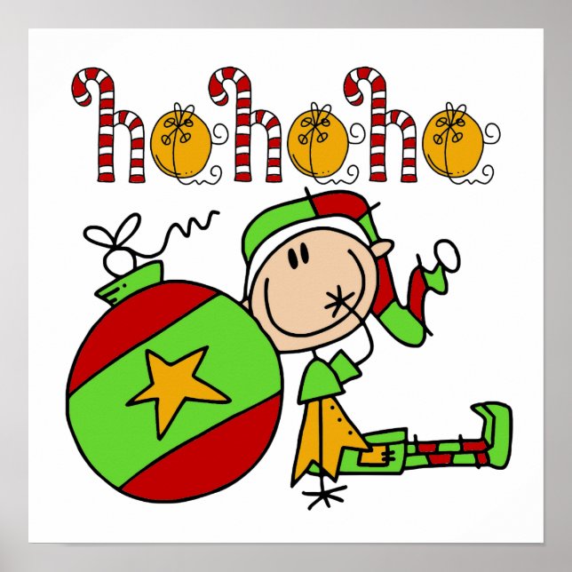 Poster Ho Ho Ho Holiday Elfe (Devant)