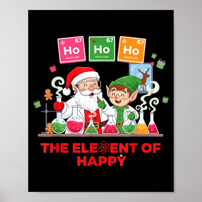 Poster Ho Ho Ho Holmium Chemistry Element 67 Meme Of Peri (Devant)