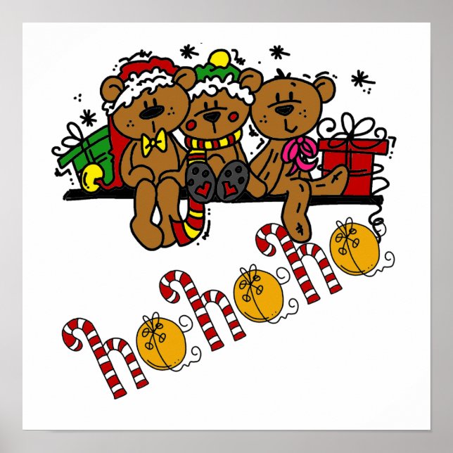 Poster Ho Ho Ho Nounours (Devant)