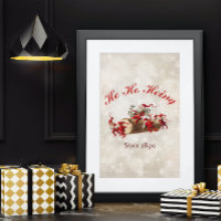 Ho Ho Hoing depuis 1890 vintage Noël Salutation