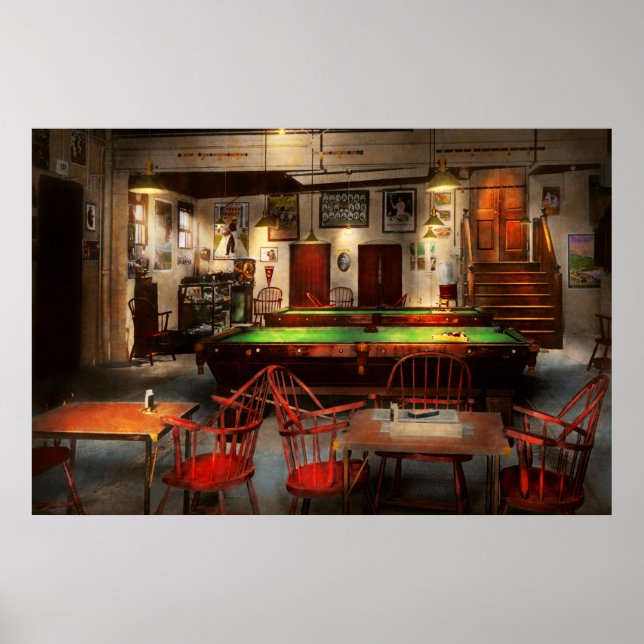 Poster Hobby - Piscine - Le club de billard 1915 (Devant)