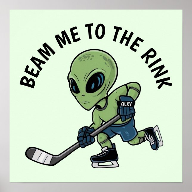 Poster Hockey Alien (Devant)