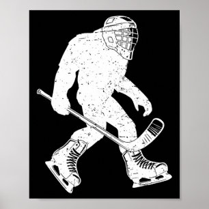 Poster Hockey Bigfoot Vintage Sasquatch Sport de hockey s