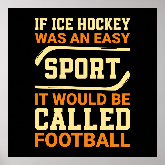 Poster Hockey contre football (Devant)