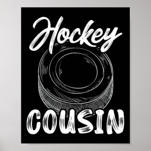 Poster Hockey Cousin Hommes Joueur de hockey sur glace Go