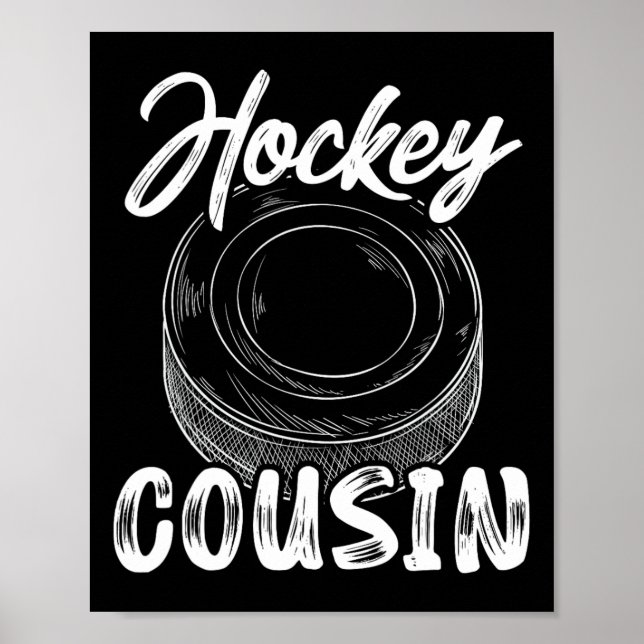Poster Hockey Cousin Hommes Joueur de hockey sur glace Go (Devant)