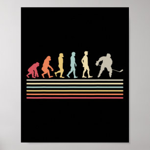 Poster Hockey Evolution - Amateurs de sport Joueur de hoc