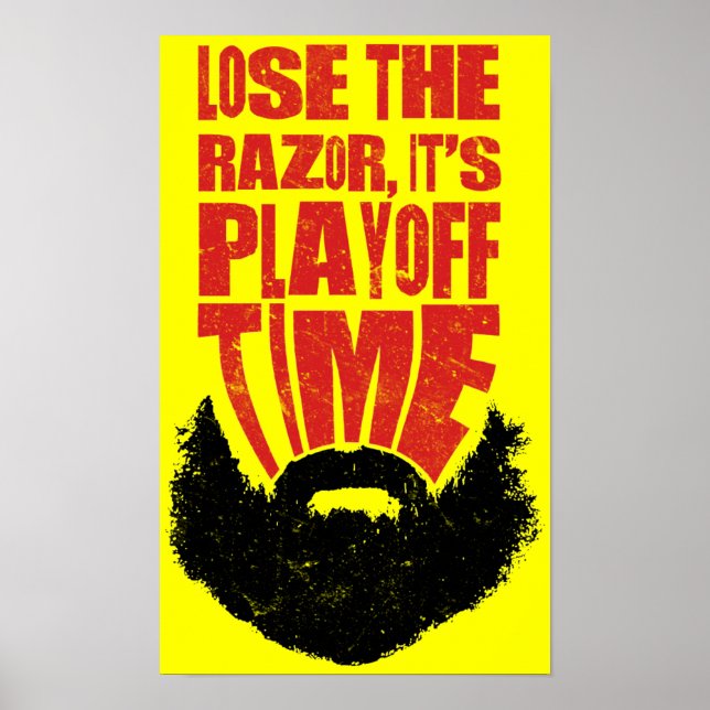 Poster Hockey Playoff Beard (Devant)