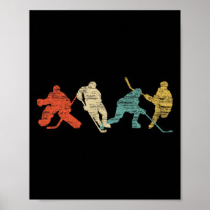 Poster Hockey sur glace de style vintage