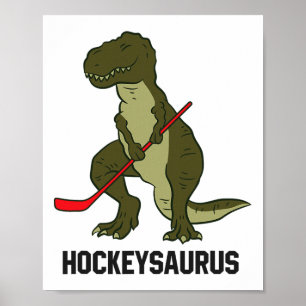 Poster Hockey sur glace Dinosaure Hockey Garçon Enfants H