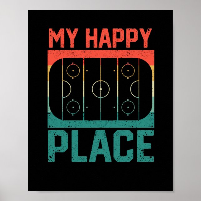 Poster Hockey sur glace patinoire patinoire hiver (Devant)