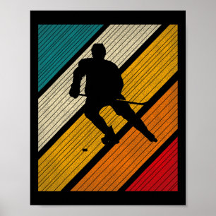 Poster Hockey sur glace Sport d'hiver_retro Vintage pour