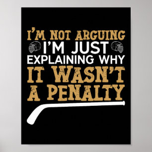 Poster Hockey sur glace Vintage Je ne discute pas, j'expl