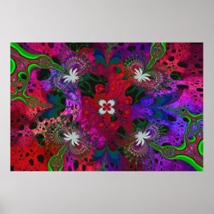 Poster Hodge Podge Floral Abstrait